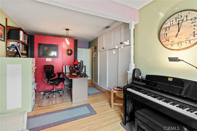 misc room featuring light hardwood / wood-style floors