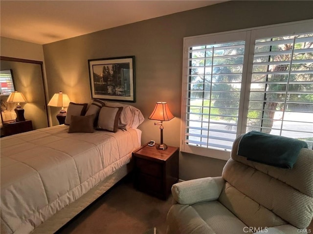 view of carpeted bedroom