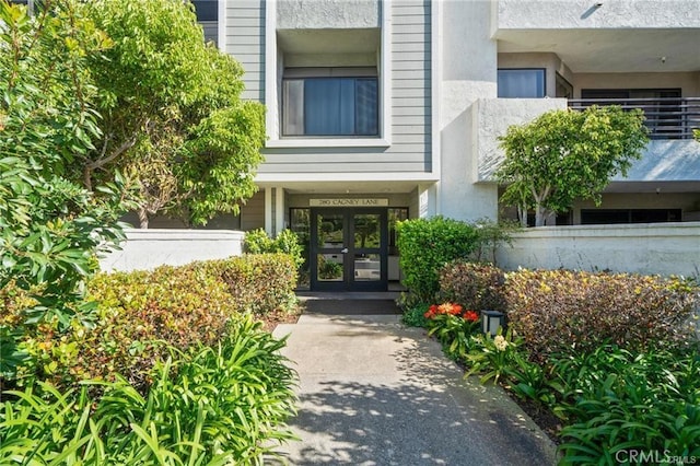 view of exterior entry with french doors