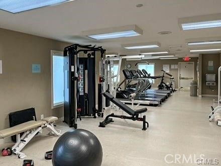 gym featuring plenty of natural light