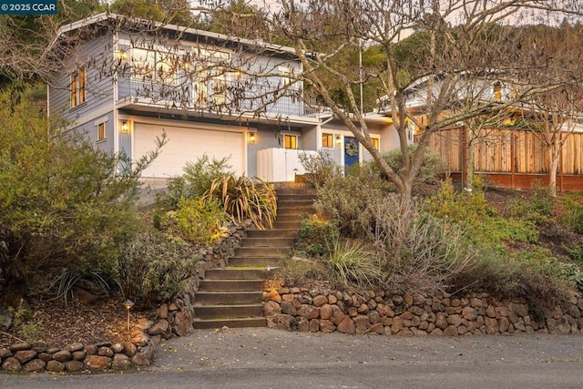 view of front of house featuring a garage