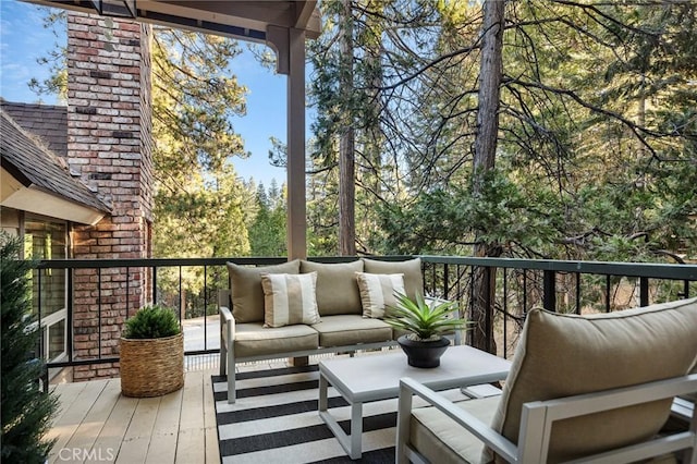 balcony with outdoor lounge area