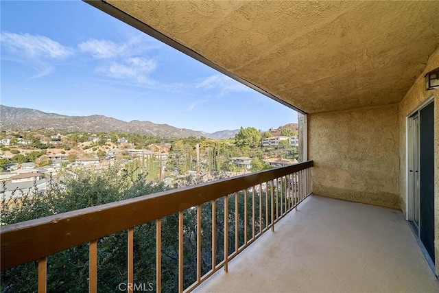 balcony with a mountain view