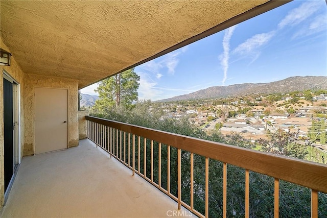 balcony with a mountain view