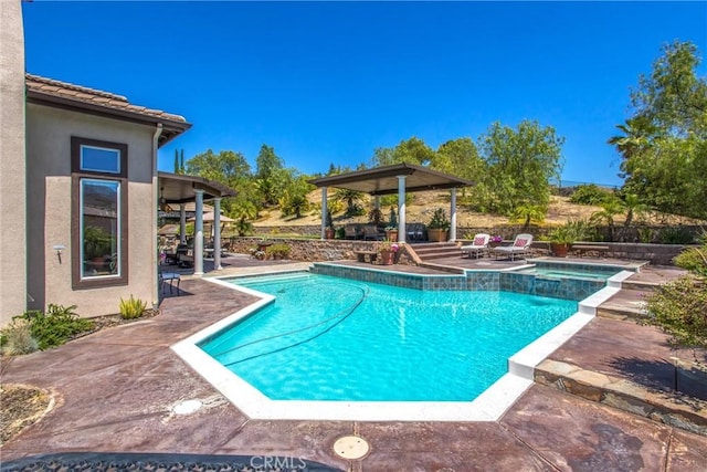 view of pool featuring a patio