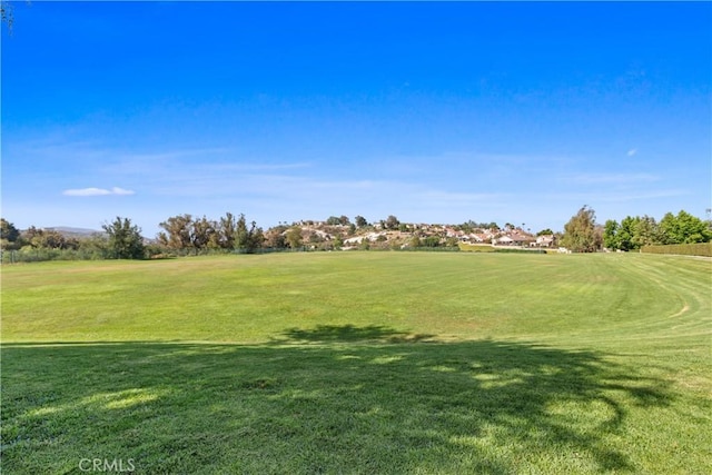 view of home's community with a yard