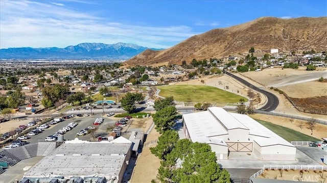 aerial view featuring a mountain view