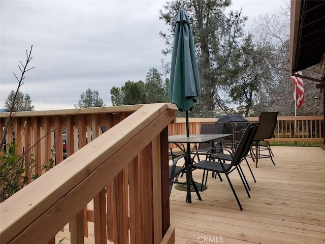 view of wooden terrace