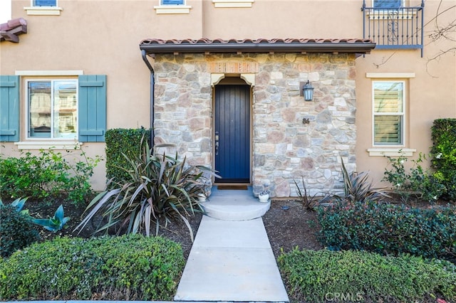 view of doorway to property