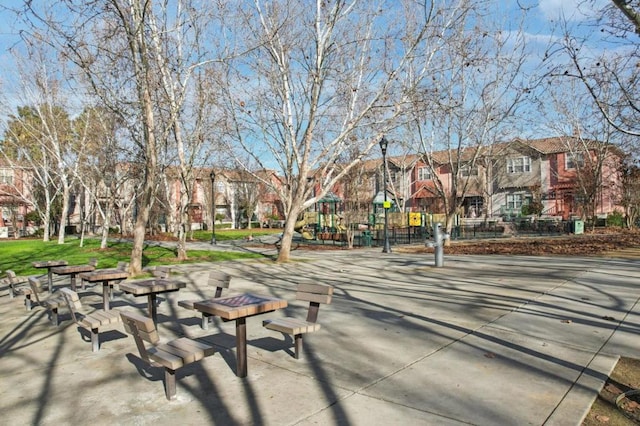 surrounding community featuring a playground