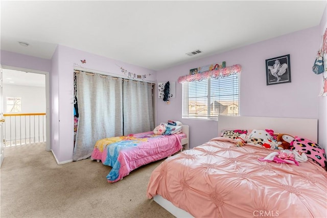 view of carpeted bedroom