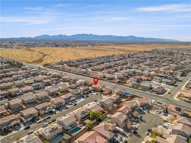 aerial view featuring a mountain view