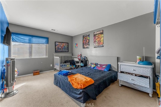 bedroom with carpet floors