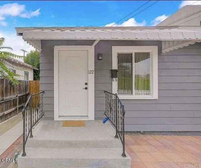 view of doorway to property