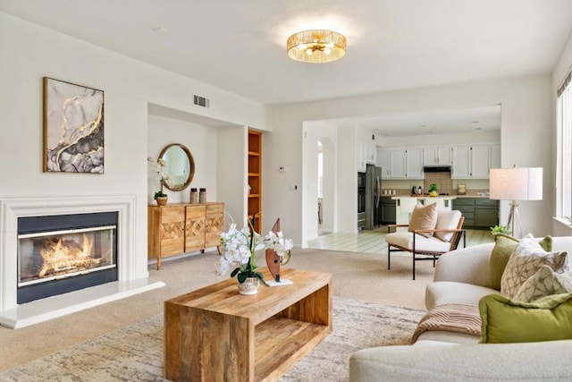 view of carpeted living room