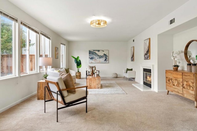 view of carpeted living room