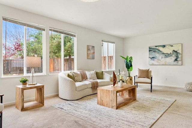 view of carpeted living room