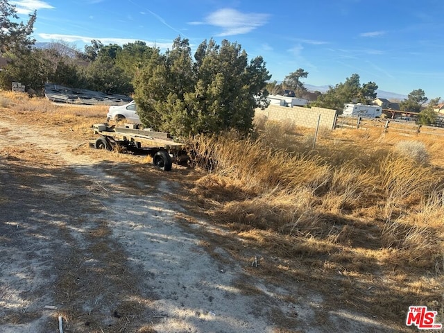 view of street with a rural view