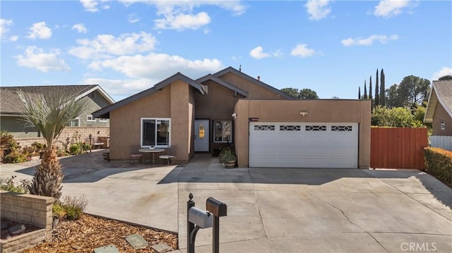 view of front facade with a garage