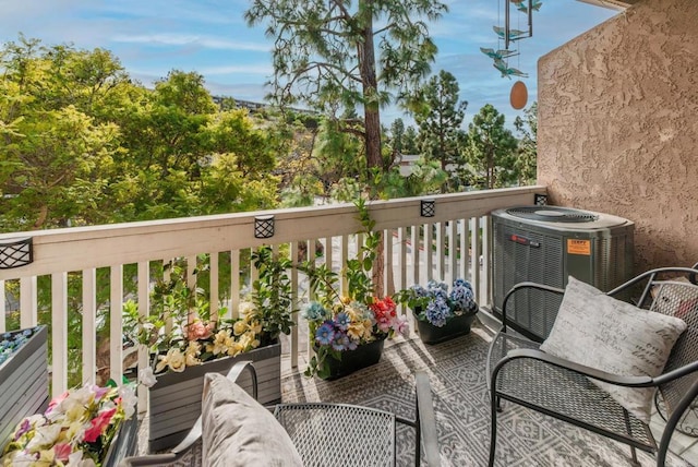 balcony with cooling unit