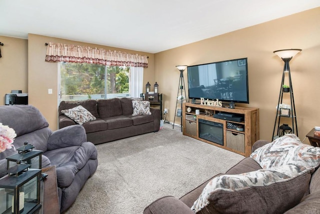 view of carpeted living room