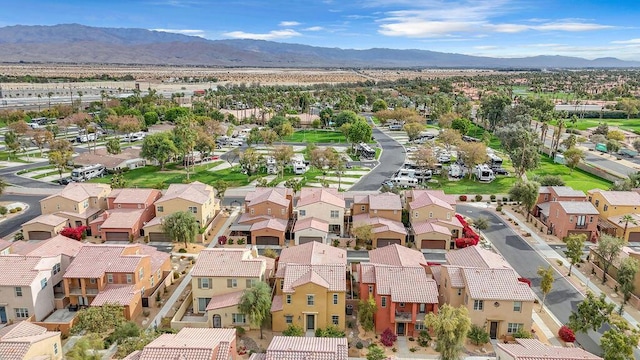 aerial view featuring a mountain view