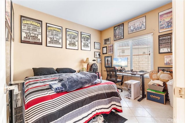 view of tiled bedroom