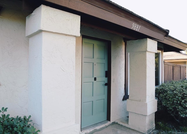 view of doorway to property