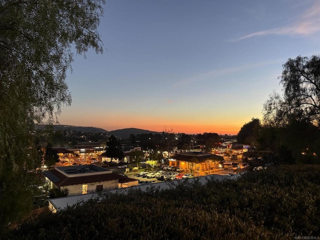 property's view of city with a mountain view