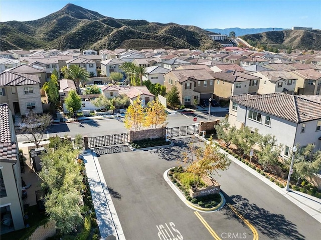 aerial view featuring a mountain view