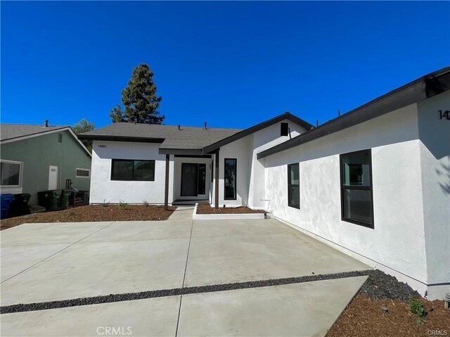 view of front of home with a patio