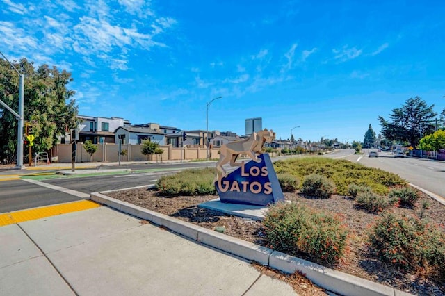 view of community sign