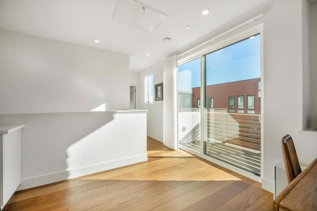 interior space featuring light hardwood / wood-style floors