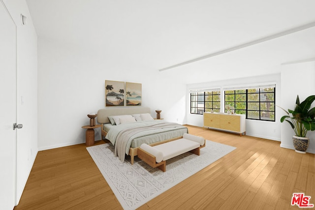 bedroom featuring hardwood / wood-style floors