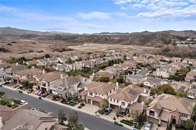 aerial view featuring a mountain view