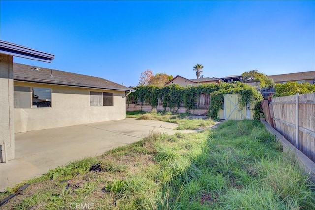 view of yard featuring a patio