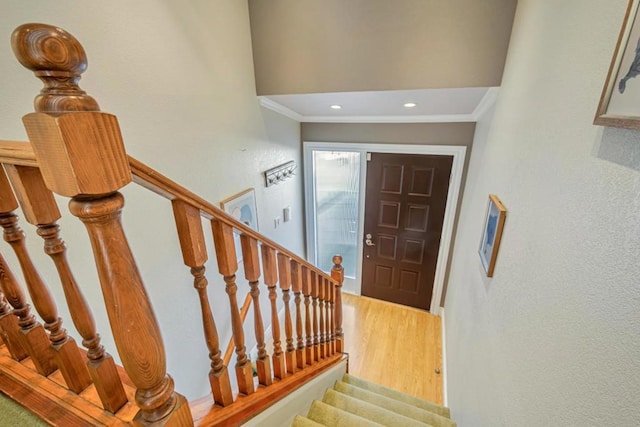 entrance foyer with crown molding