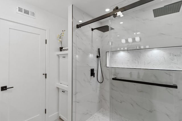 bathroom featuring walk in shower