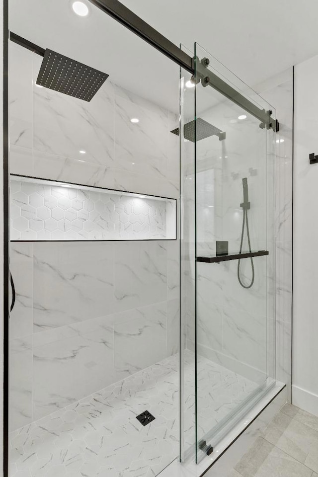 bathroom with walk in shower