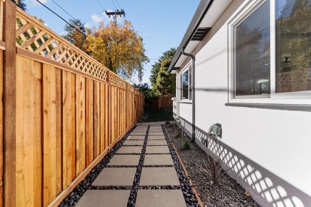 view of home's exterior with a patio