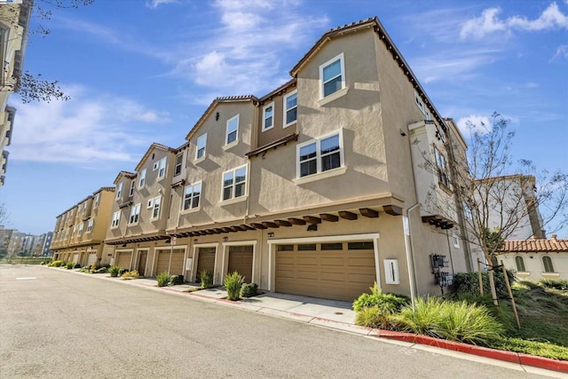 view of property with a garage