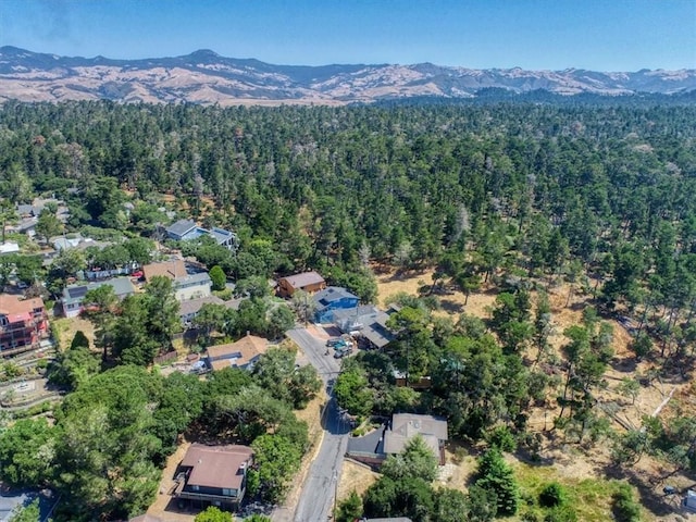 aerial view featuring a mountain view