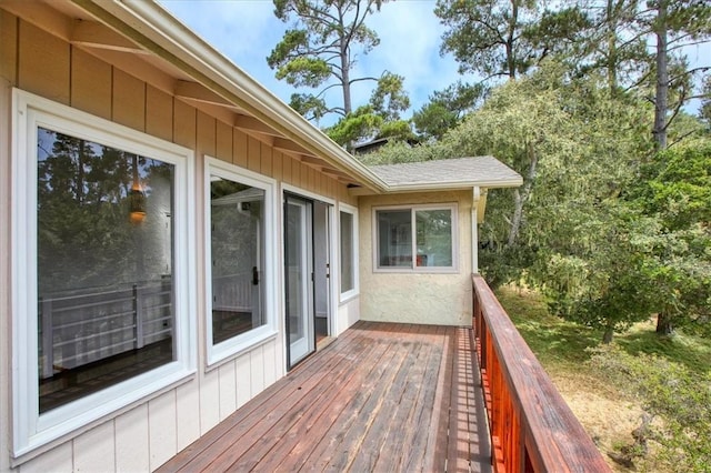 view of wooden deck