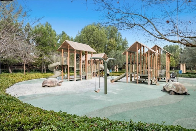 view of jungle gym