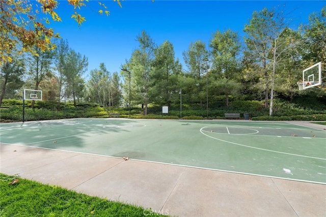 view of basketball court