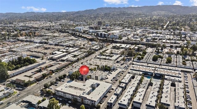 bird's eye view with a mountain view