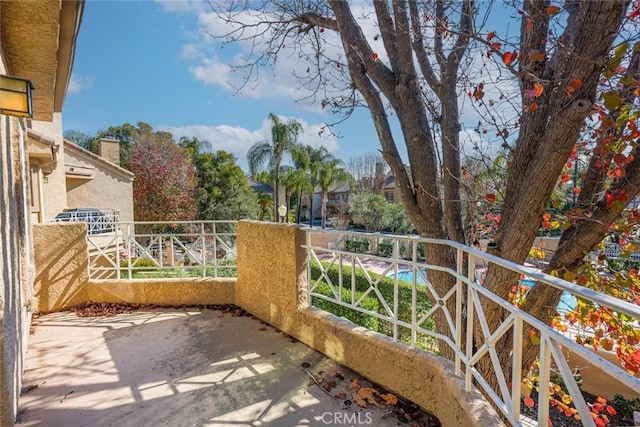 view of patio / terrace featuring a balcony