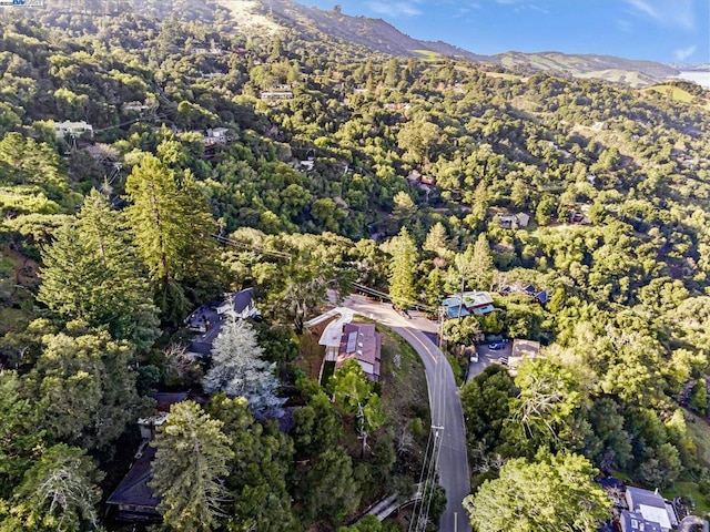 drone / aerial view with a mountain view