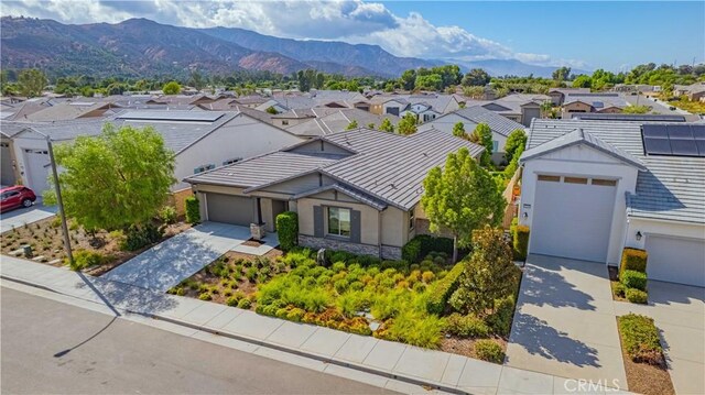 view of front of house with a mountain view