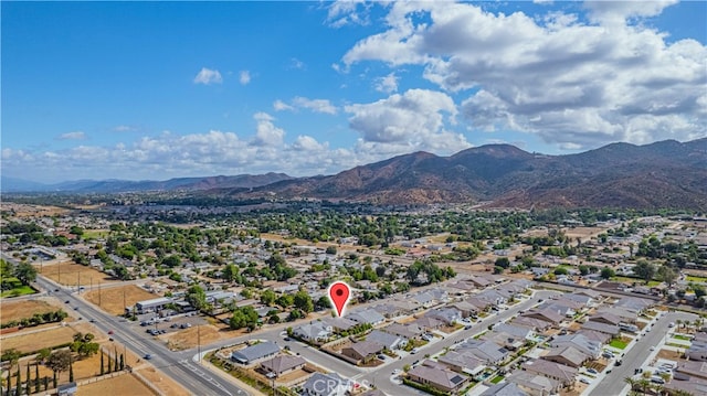 bird's eye view featuring a mountain view